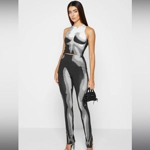Body Print Pants Set